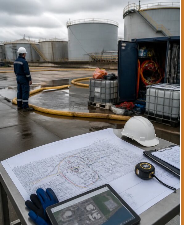Разработка плана ликвидации разливов нефти в Соликамске